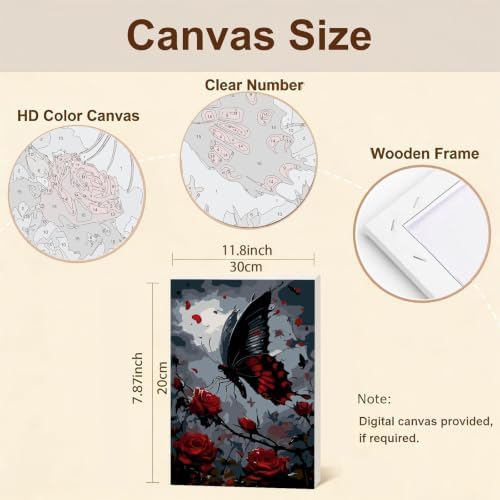 Gemozaic 4 Pack Gothic Paint by Numbers Kit for Adults with Frame & Easel