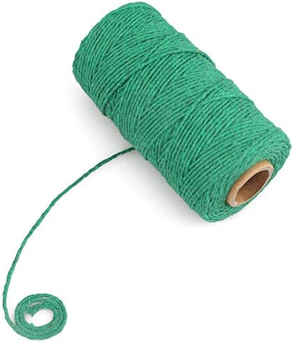 jijAcraft Green Twine String, 328 Feet St. Patrick's Day Bakers Twine String, 2MM Heavy Duty Packing String for St. Patrick's Day DIY Crafts Decoration, Gift Wrapping, Present Craft Wrapping