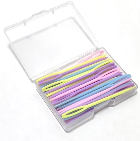 52Pcs 2.7 "Large Eye Plastic Sewing Needles,Learning Needles,Yarn Needles Darning Needle Tapestry Needles,Safety Plastic Lacing Needles for DIY Sewing Handmade Crafts,4 Colors