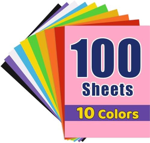 100 Sheets Colored Cardstock Paper A4 Size, 67lb/180 gsm Curated 10-Color Essential & Trending Card Stock for Printing, DIY Crafts, Card Making, Scrapbooking, Party Decorations, School Supplies