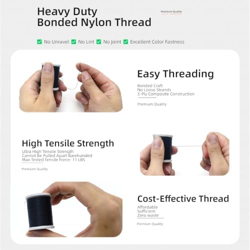 300Yards T70 Extra Strong Bonded Nylon Thread Heavy Duty Upholstery Thread
