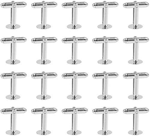 AUEAR, Metal Cufflinks Cuff Button Blank Cabochons Tray Bezel Cufflink Blanks Setting for Jewelry Making DIY Crafts