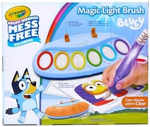 Crayola Bluey Color Wonder Magic Light Brush, Mess Free Painting Station for Kids, Gifts, Toddler Bluey Toys & Activities, Ages 3+