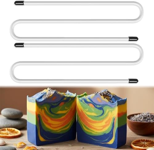 2 Pack Soap Swirl Tools, Bendable Soap Making Supplies, Cold Process Adjustable Hanger Swirl Tool for Molds Up to 18 Inches, DIY Soap, Cold Process Soap Swirl Accessories