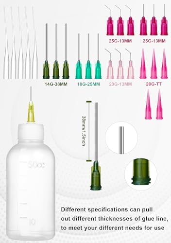 Glue Applicator Bottle Precision Tip Squeezable Bottle and Dispenser Nozzle