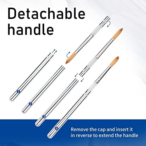 Falling in Art 2 Pcs Round Travel Paint Brush Set
