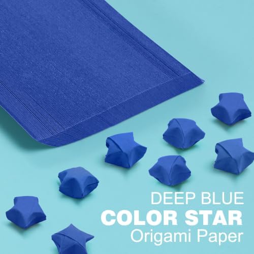FoDau770 Solid Color Star Paper Strips - 360 Sheet, Dark Blue