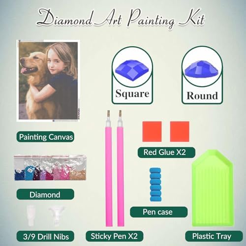 ADANAY Custom Diamond Art Painting from Photo, Diamond Art Kits for Adults