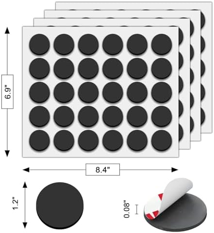 Towjug Adhesive Magnets for Crafts 1.2" x 0.08", 120 Sticky Magnetic Dots