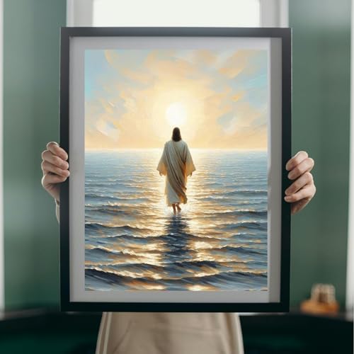 MBNTJHT Jesus Paint by Numbers Kit for Adults,Christian Painting by Number Kits on Canvas with Brushes,DIY Oil Painting by Numbers for Home Wall Decor 16X20 Inch.
