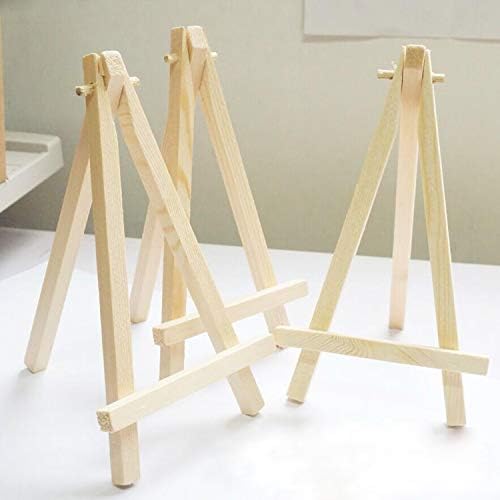Tosnail 24 Pack 6" Small Art Easel Stand Tabletop Mini Wooden Display Stand Photo Holder Display Stand for Artist, Students, Adults, Kids Painting