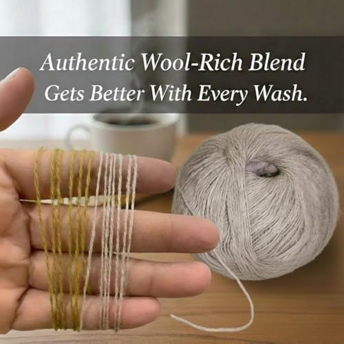 Lace Weight Wool Yarn – 16 Mini Skeins (25g Each) Multicolor Set (400g / 14.1 oz • 3,520 Yards Total), Wool-Rich Blend for Knitting, Crochet & Colorwork (Vibrant)