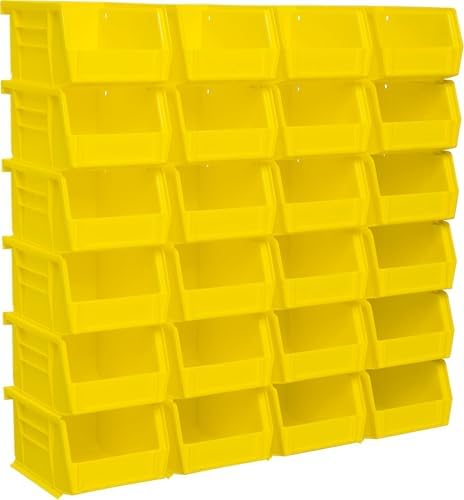Akro-Mils 30210 AkroBins Plastic Storage Bins, 5"x4"x3", Yellow, 24-Pack
