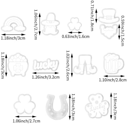 St. Patrick's Day Polymer Clay Cutters Set - 12pcs Lucky Shamrock Leprechaun Shapes for DIY Earring Jewelry Making, Soft Clay Crafts & Holiday Supplies