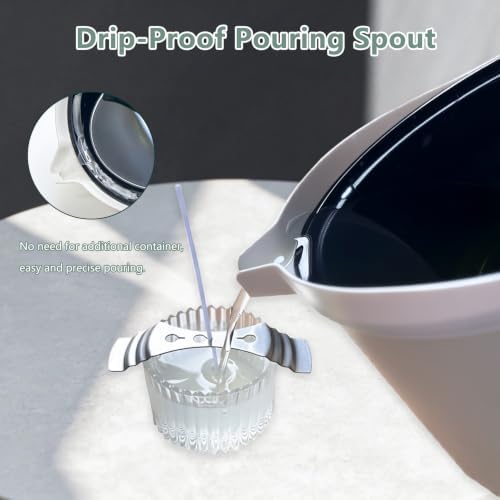 GUILOPOER Wax Melter with Pour Spout, Candle Making Kit for Adult Beginners, 1.5L Large Capacity, for Making Candles and Soaps, Kit Includes Wax Melting Pot(White)