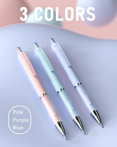 Nicpro 6PCS Pastel Mechanical Pencil Set, Cute Pencils 0.5 & 0.7 & 0.9 mm