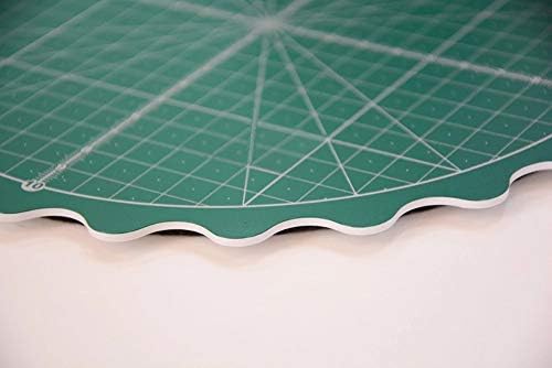 Green Self Healing Rotating Cutting Mat, Rotatry Cutting Mat for Office School Supplies Quilting Size 8" x 8"