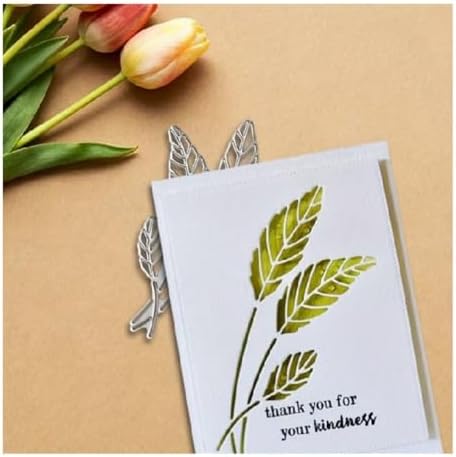 Scrapbooking Die-Cuts for Card Making, Christmas Metal Cutting Dies, Paper Craft Punch Template, Background Embossing Stencils, DIY Album Décor (Wheat Ear Card-13x5.8cm)