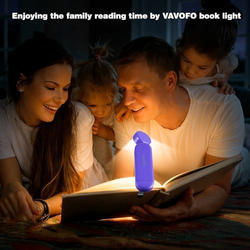 VAVOFO USB Rechargeable Book Light, Bookmark Clip on LED Reading Light