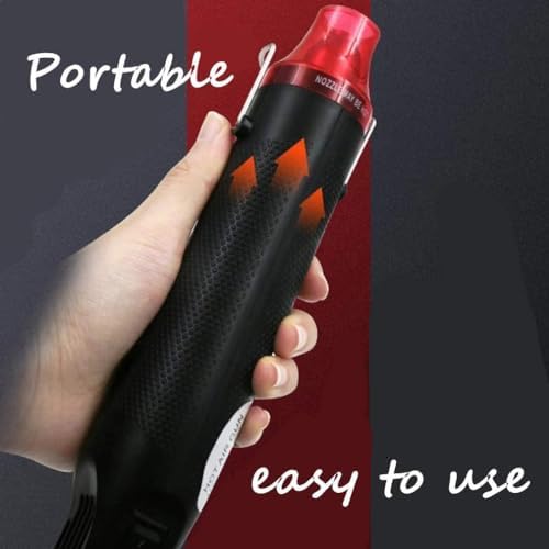 Glbum Mini Heat Gun for Epoxy Resin 300W Portable Handheld Black Heat Gun for Crafts Embossing, Shrink Wrapping, Drying Paint, Clay, Rubber Stamp Heat Tools, Dryer Craft Heat Tool for Cup Turner