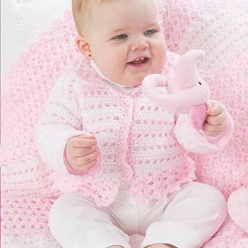 Bernat Softee Baby Yarn for Crocheting Soft, Pink, 3-Pack