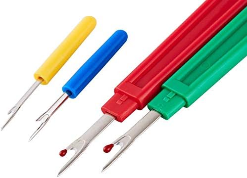 CampTek Seam Ripper and Thread Remover Kit,2 Big and 2 Small Sewing Stitch Cutter,1 Unpicker and 1 Sewing Trimming Scissor Nipper Tool for Thread Remove(Green)
