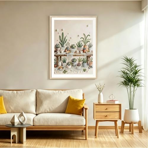 Green Potted Plants Pearl Painting Kits for Adults,diamond painting 12x16In