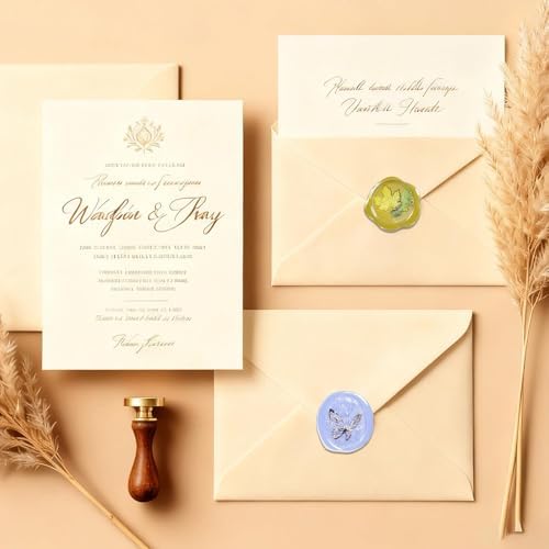 Pre-Made PVC Envelope Seal Stickers, Waterproof Self-Adhesive Stickers for Wedding Invitations, Birthday Gift Wrapping, Scrapbook & Journal Decoration (60PCS Flora Vintage)