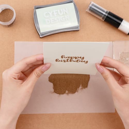 BAOFALI Clear Embossing Ink Pad for Stamping & Scrapbooking - Slow-Drying Crisp Ink, Raised Durable Surface for All Stamp Sizes | Long-Lasting Inkpads for Rubber Stamps Arts & Crafts Supplies