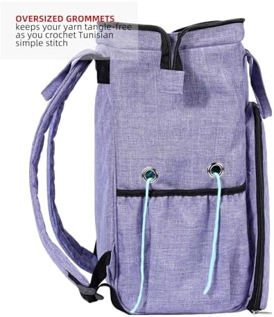 HOMEST Crochet Bag Organizer for Yarn Storage, Knitting Bag and Accessories