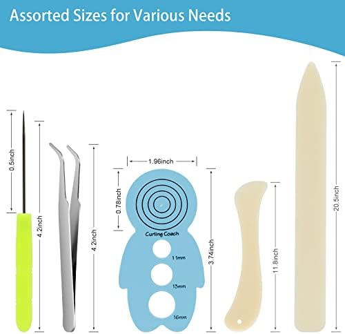 KITANIS 14 Pieces Paper Quilling Tools Slotted Kit, Assorted Sizes Rolling Curling Quilling Needle Pen for Art Craft DIY Paper Card Making Project Tools