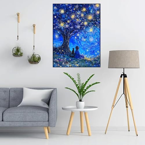 Lophomie Diamond Art Kits for Adults, 5D Starry Night Diamond Painting Kits