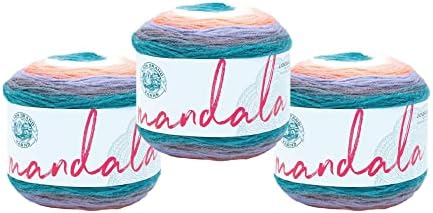 Lion Brand Yarn, Mandala DK Crochet Yarn, Pegasus, Multicolor, 3 Pack