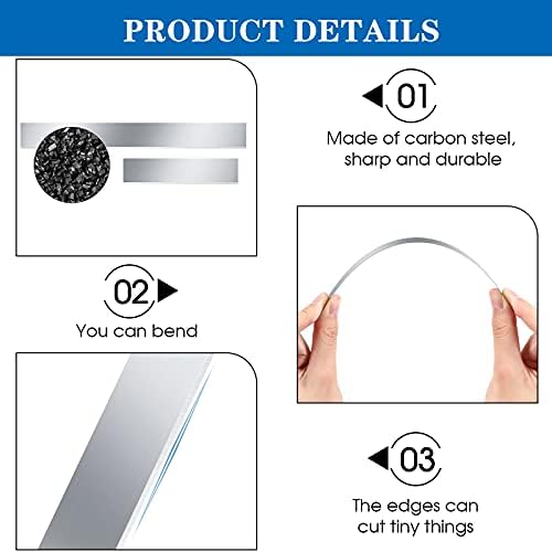 Honoson 10 Pcs Clay Blade Polymer Clay Tissue Cutters Tools Steel Slicing