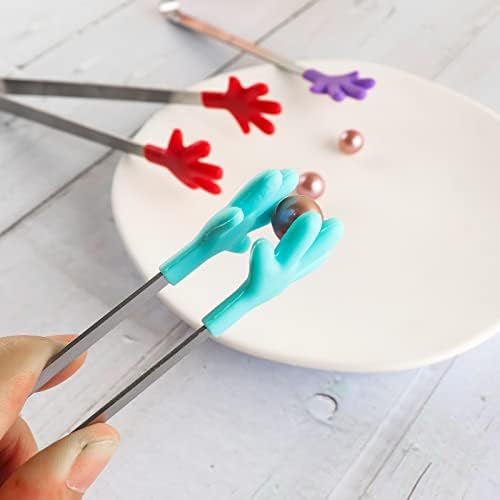 9PCS/Set Heat Resistant Craft Tongs for Card Making Silicone Non-Slip Handle It Tool To Hold Card or Craft Heat Embossing Projects Arts Crafts Scrapbooking Tools Handmade Crafts Scrapbooking Supplies
