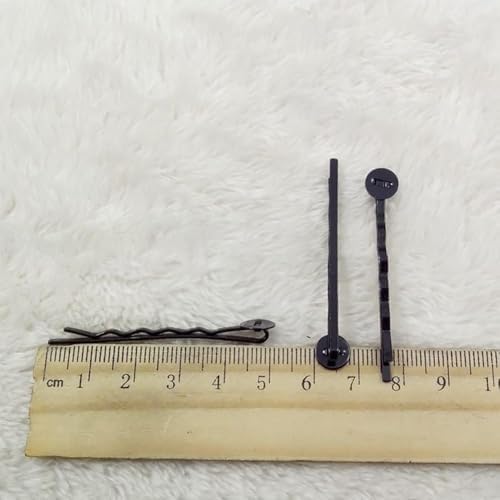 50 Pcs Hair Bobby Pins Hair Clips with Blank Round Tray Hair Pins Hairpin Cabochons Bases Hair Styling Pins for DIY Crafts Hair Accessories（Black）