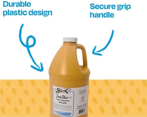 Sax True Flow Heavy Body Acrylic Paint, 1/2 Gallon, Yellow Ochre - 408506