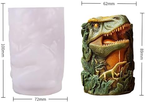 Animal Dragon Cylinder Molds Silicone Wave Spiral Candle Mold - Silicone Resin Casting Molds for Candle & Resin & Soap Craft Supplies