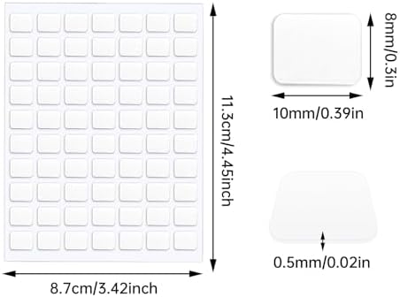 JANYUN 280Pcs Double Sided Sticky Dots, 8 x 10mm Square Putty Adhesive Tape