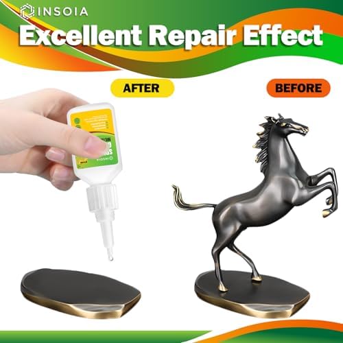 INSOIA Super Metal Glue Clear, 20g, Strong Bond, with Precision Tips