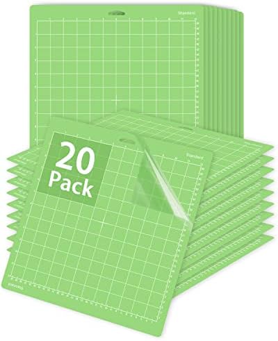 Gwybkq Cutting Mat 12x12 20 Pack, Compatible With Cricut Maker 3/Maker/Explore 3/Air 2/Air/One Standard Green Grip Replacement Accessories