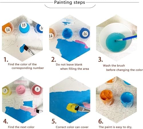 Painting by Numbers for Adults, Book Lover Paint by Number Kit 12 x 16 Inch