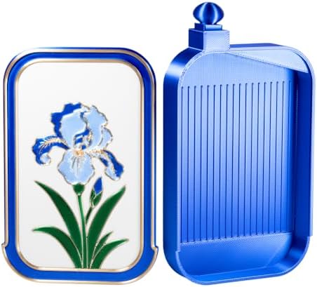 RaySoar 3D Printed Diamond Art Trays with Lids, High Edge Anti-Spill Rhinestone Tray with Exquisite Pattern for Diamond Art Accessories - Royal Blue