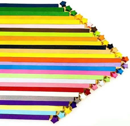 Origami Stars Papers Package DIY Paper Glitter Origami Stars, 1350 Sheets, 27 Colors (27 Bright Color)