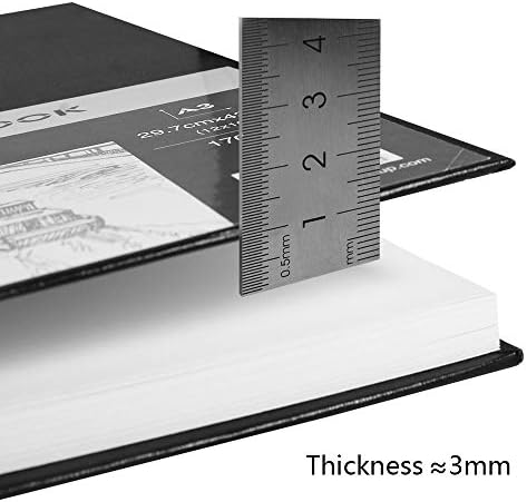 Tavolozza A3 (16.6"x11.7") Hardcover Sketch Book – 48 Pages of Heavyweight 102 lb/170gsm Acid-Free Drawing Paper – Durable, Smooth Surface for Dry Media, Painting & Sketching