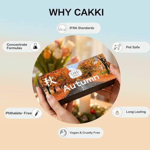 CAKKI Autumn Essential Oils for Diffusers for Home, 6 Fall Scents, 6x10 ml