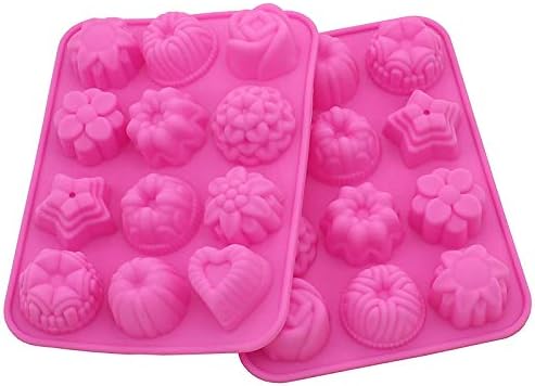 WARMBUY Silicone Molds for Making Bath Bomb, Soap, Chocolate, Candy, 2 Pack