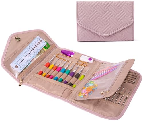 MYBAGZING Crochet Hook Case - Foldable Organizer - Knitting & Crochet Supplies Accessory