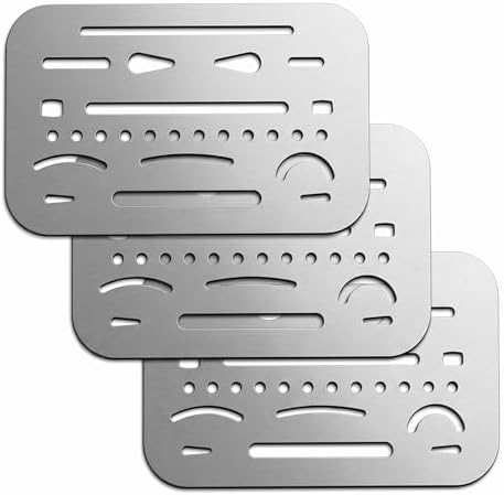 Hotop 3 Pcs Eraser Shields for Artists, Metal Drafting Template