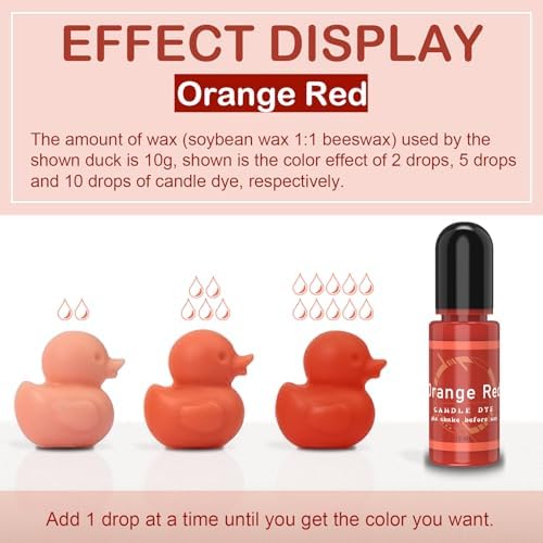 Candle Dye - 24 Colors Liquid Candle Making Dye for DIY candle making supplies Kit, Food Grade Ingredients Oil-Based Candle Coloring for Soy Wax Dyes, Beeswax, Gel Wax, Paraffin Wax - Each 0.35oz/10ml